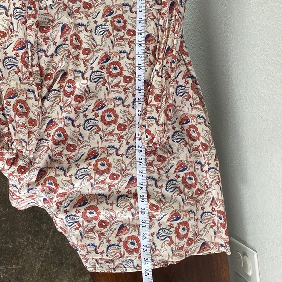 🌷 Banana Republic Dress Bohemian Floral Peasant Sleeves, V Neck, Pullover easy - Picture 7 of 8